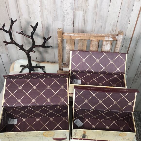 NEW! 3-Pc Wine Themed Nesting Home Decor or Gift Boxes - Picture 5 of 15